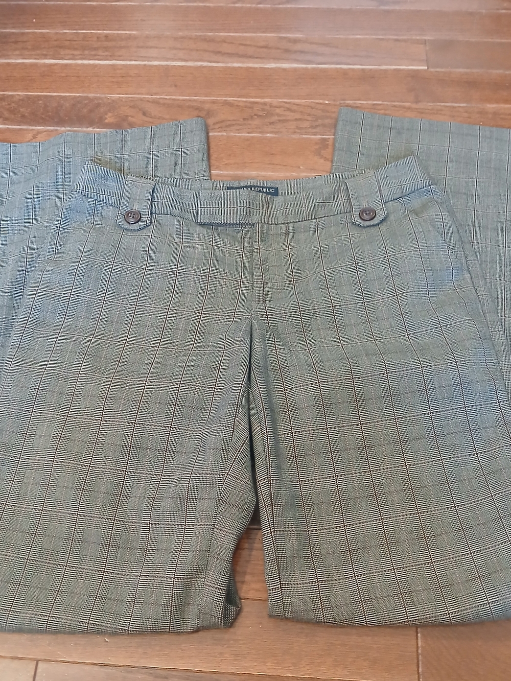 Banana Republic Plaid Martin Fit Wide Leg Pants Vintage Y2k Sz 4 Womens 2000s